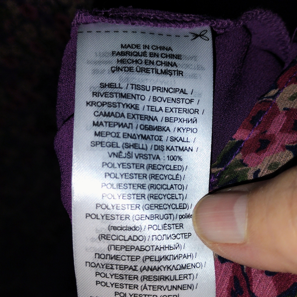 Lauren Ralph Lauren Floral Ruffle-Hem Mini Dress in Purple Mix Size 12 - Picture 9 of 9